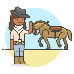 Cowboy Horse 4 Illustration from UX Colors Set