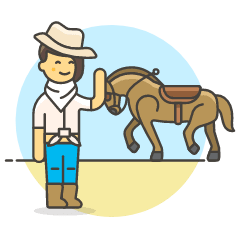 Cowboy Horse 6 Illustration from UX Colors Set