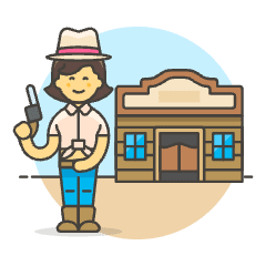 Cowboy Saloon 6 Illustration from UX Colors Set