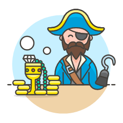 Pirate Treasure 1 Illustration from UX Colors Set