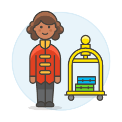 Bellboy Trolley 4 Illustration from UX Colors Set