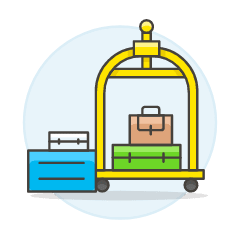Trolley Baggage Illustration from UX Colors Set