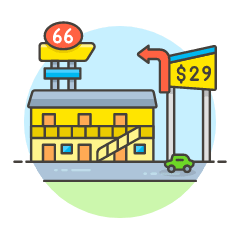 Motel Illustration from UX Colors Set