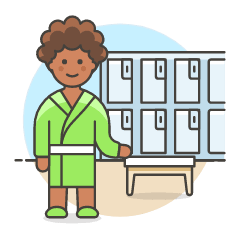Locker Room 3 Illustration from UX Colors Set