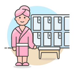 Locker Room 4 Illustration from UX Colors Set