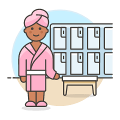 Locker Room 6 Illustration from UX Colors Set