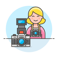 Photographers Camera 2 Illustration from UX Colors Set