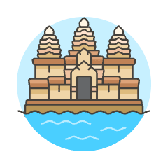 Angkor Wat Illustration from UX Colors Set