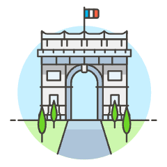 Arch Triumph Illustration from UX Colors Set