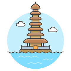 Bali Pagoda Illustration from UX Colors Set