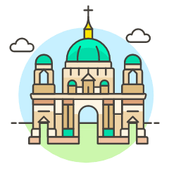 Berlin Cathedral Illustration from UX Colors Set