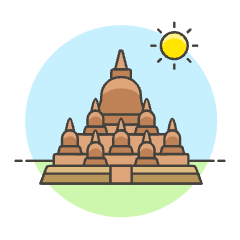 Borobudur Illustration from UX Colors Set