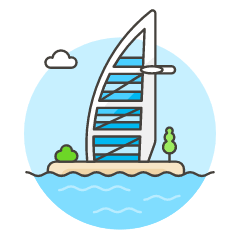 Burj Al Arab Illustration from UX Colors Set