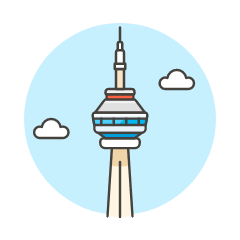 Cn Tower Illustration from UX Colors Set