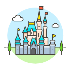 DISNEYLAND Castle Illustration from UX Colors Set