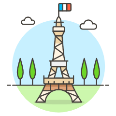 Eiffel Tower Illustration from UX Colors Set