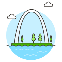 Gateway Arch Illustration from UX Colors Set