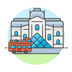 Louvre Museum Illustration from UX Colors Set