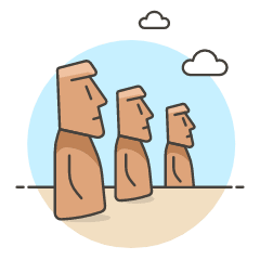 Moai Illustration from UX Colors Set