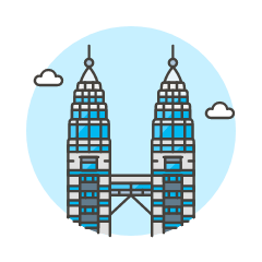 Petronas Twin Towers Illustration from UX Colors Set