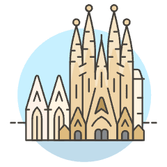 Sagrada Familia Illustration from UX Colors Set