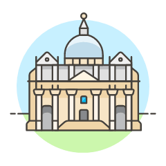 Saint Peter Basilica Illustration from UX Colors Set