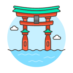 Shrine Of Itsukushima Illustration from UX Colors Set
