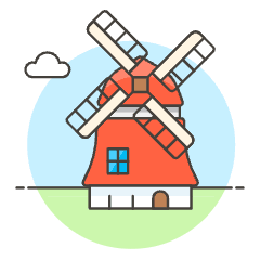 Windmills Illustration from UX Colors Set