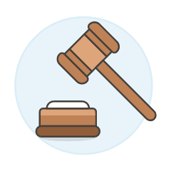 Gavel Illustration from UX Colors Set
