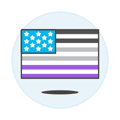 Asextual Flag 4 Illustration from UX Colors Set