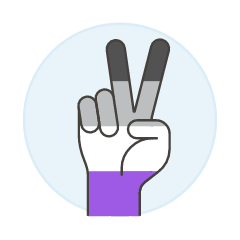 Asexual Peace Sign 1 Illustration from UX Colors Set