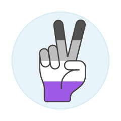 Asexual Peace Sign 2 Illustration from UX Colors Set