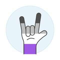 Asexual Rock Hand 1 Illustration from UX Colors Set
