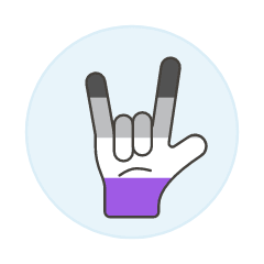 Asexual Rock Hand 2 Illustration from UX Colors Set