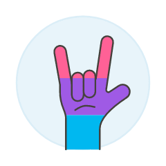 Bisexual Rock Hand 1 Illustration from UX Colors Set
