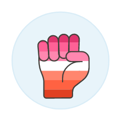 Lesbian Fist 2 Illustration from UX Colors Set