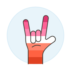 Lesbian Rock Hand 1 Illustration from UX Colors Set