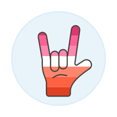 Lesbian Rock Hand 2 Illustration from UX Colors Set
