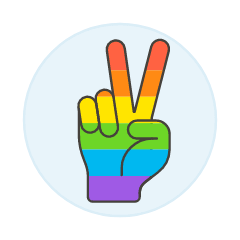 Pride Peace Sign 2 Illustration from UX Colors Set