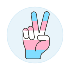 Transgender Peace Sign 2 Illustration from UX Colors Set