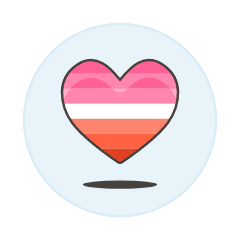 Lesbians Heart Illustration from UX Colors Set