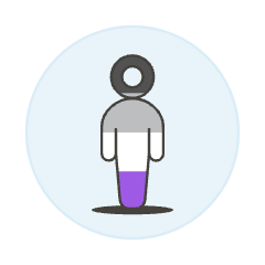 Asexual Agender Avatar Illustration from UX Colors Set