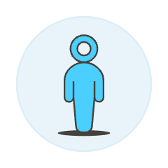Blue Agender Avatar Illustration from UX Colors Set
