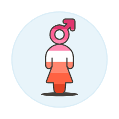 Lesbian Gay Avatar Illustration from UX Colors Set