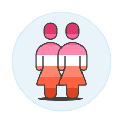 Lesbians Homosexual Avatar 1 Illustration from UX Colors Set