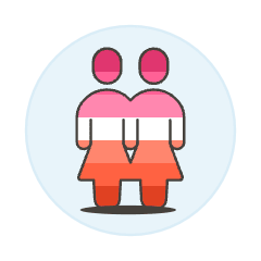 Lesbians Homosexual Avatar 2 Illustration from UX Colors Set