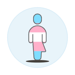 Transgender Gay Avatar Illustration from UX Colors Set