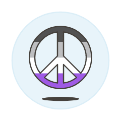 Asextual Peace Symbol Illustration from UX Colors Set