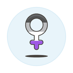 Asexual Female Symbol Illustration from UX Colors Set