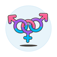 Bisexual Bisexual Symbol 3 Illustration from UX Colors Set